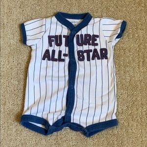 Carter’s Newborn Baseball Striped Onesie